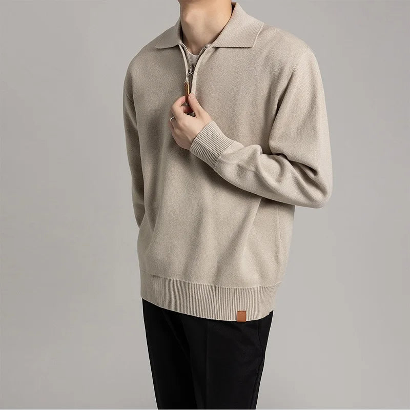 Strickpullover - Herren Zipper Pullover