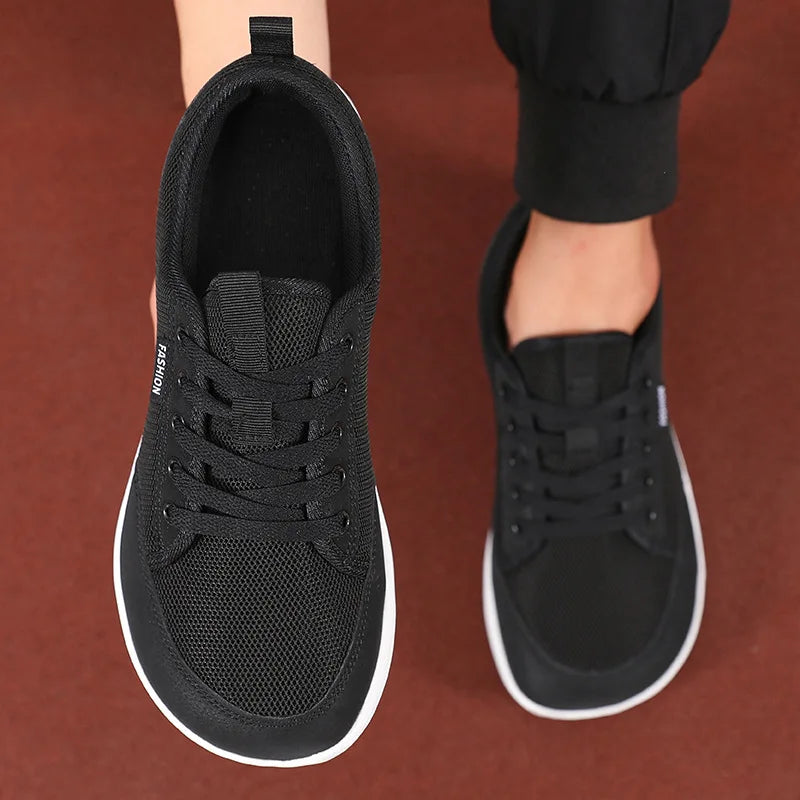 Herren Barfußschuhe mit atmungsaktivem Mesh und minimalistischer Sohle – Stylische Outdoor-Schuhe