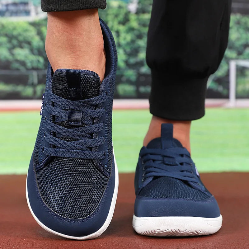 Herren Barfußschuhe mit atmungsaktivem Mesh und minimalistischer Sohle – Stylische Outdoor-Schuhe