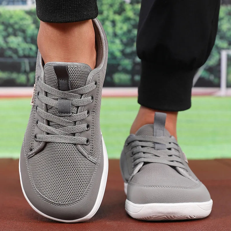 Herren Barfußschuhe mit atmungsaktivem Mesh und minimalistischer Sohle – Stylische Outdoor-Schuhe
