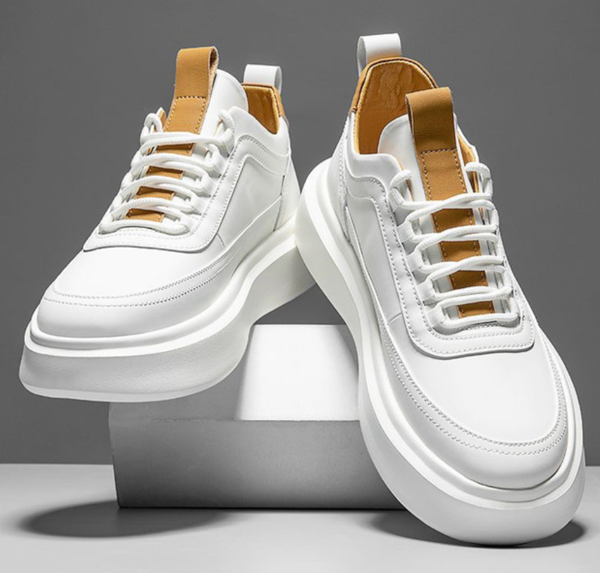 Mikee | Zeitlose Klassische Weiße Herrensneaker