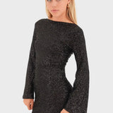 Cleo - Pailletten Minikleid