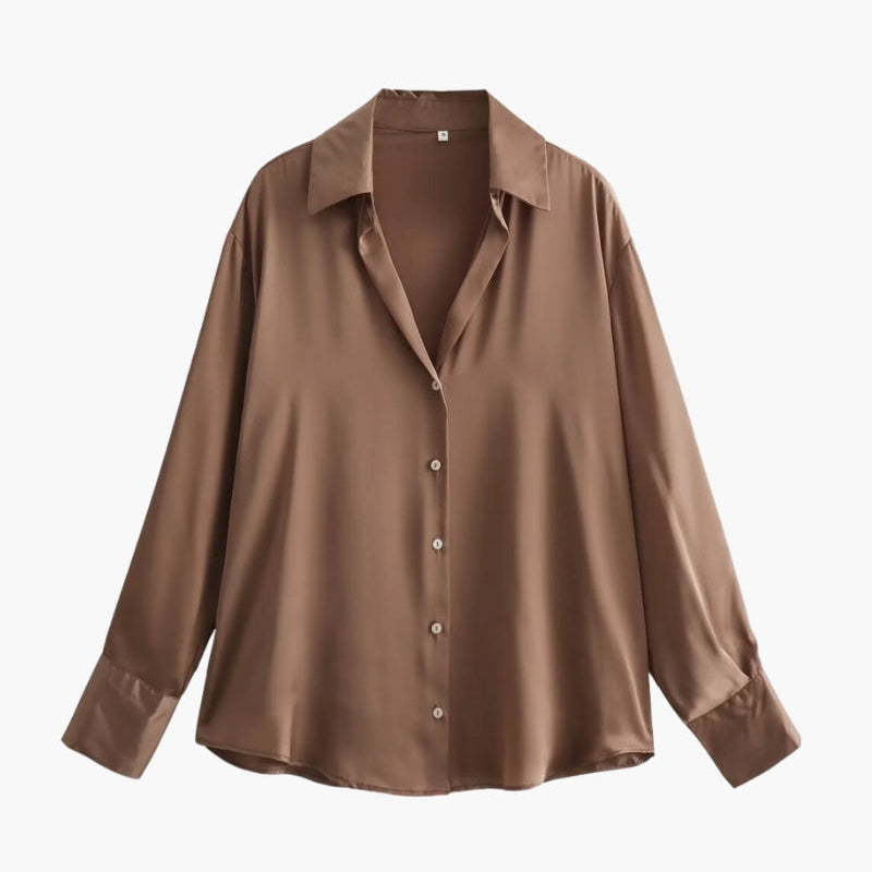 Elvara – Damen Satinbluse