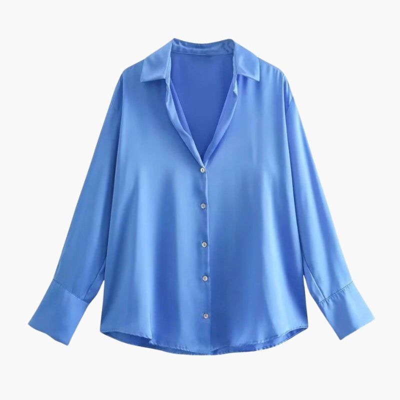 Elvara – Damen Satinbluse