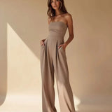 Lunari - Damen Jumpsuit trägerlos