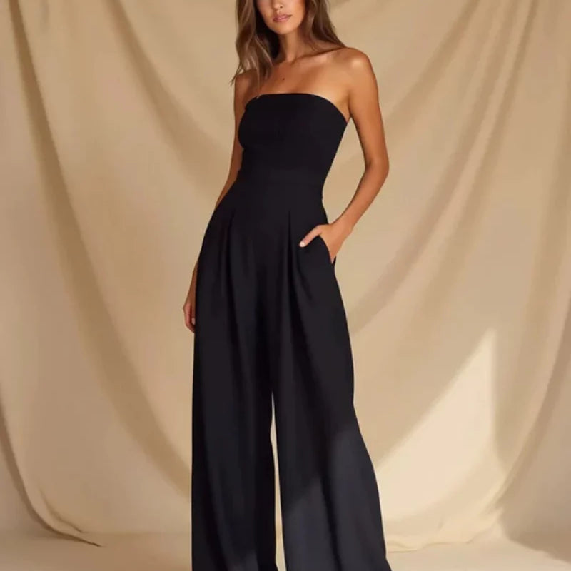 Lunari - Damen Jumpsuit trägerlos