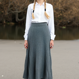Gerlinde – Strick Midirock mit Plissee