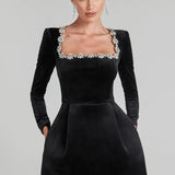 Yassy – Samt Abendkleid
