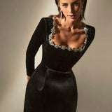 Yassy – Samt Abendkleid