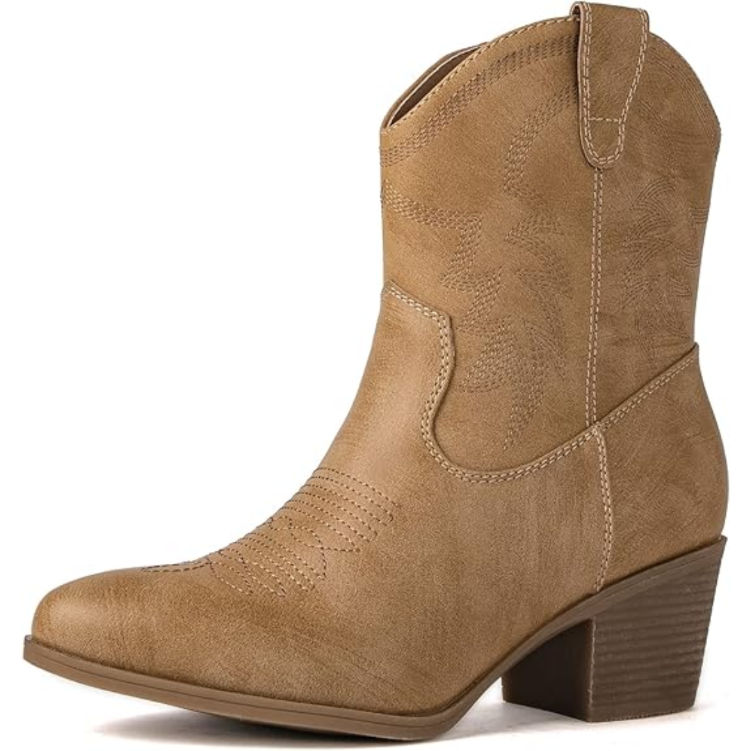 Klassische halbhohe Cowgirl-Stiefel - Tammy
