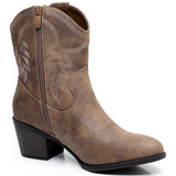 Klassische halbhohe Cowgirl-Stiefel - Tammy