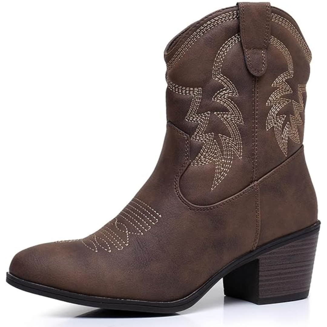 Klassische halbhohe Cowgirl-Stiefel - Tammy