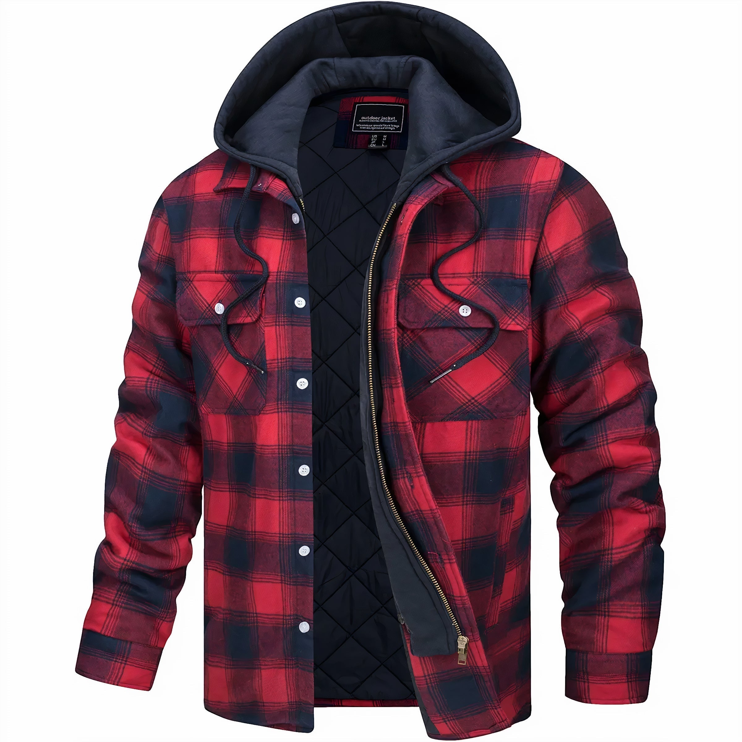Leon | Herren Übergangsjacke mit kariertem Futter