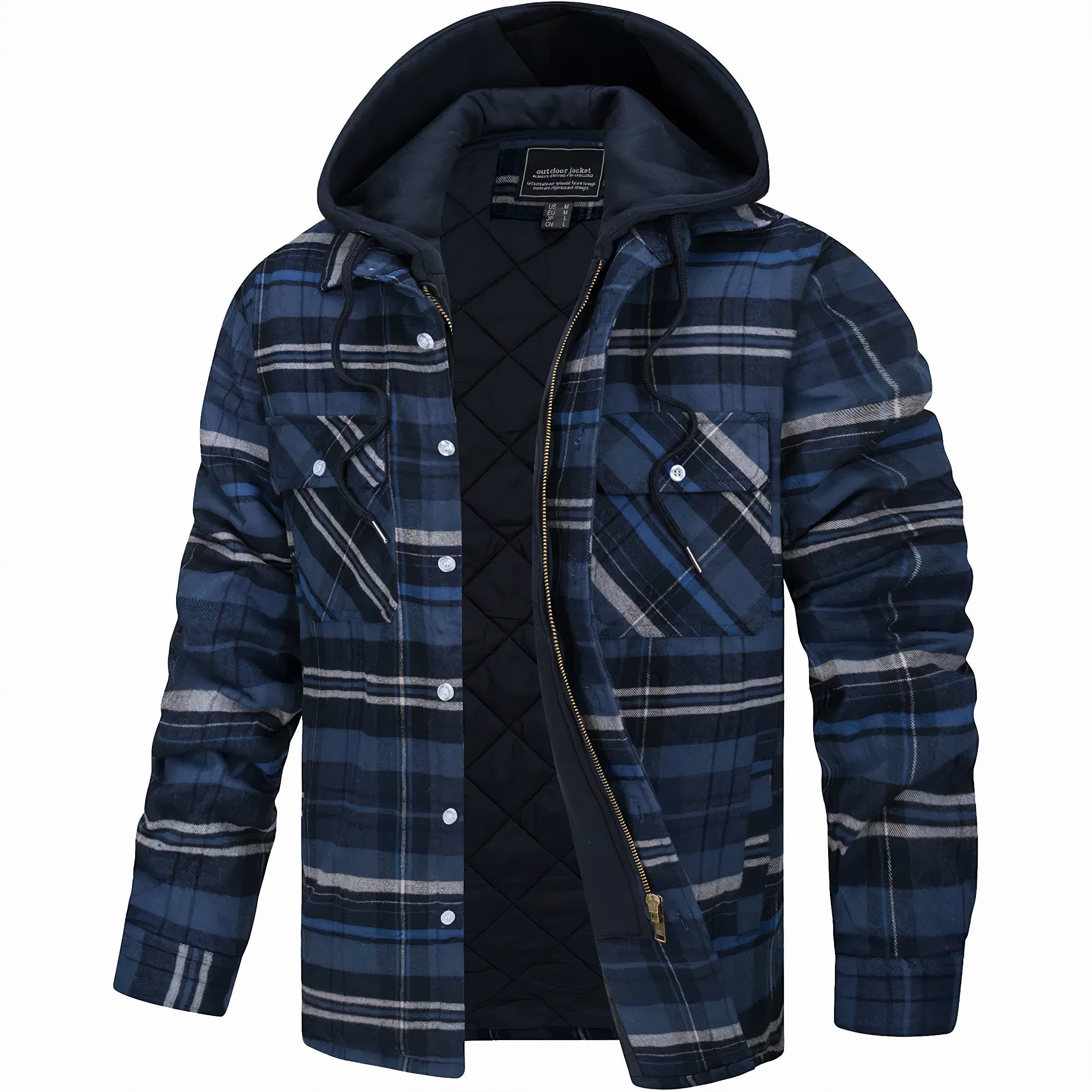 Leon | Herren Übergangsjacke mit kariertem Futter