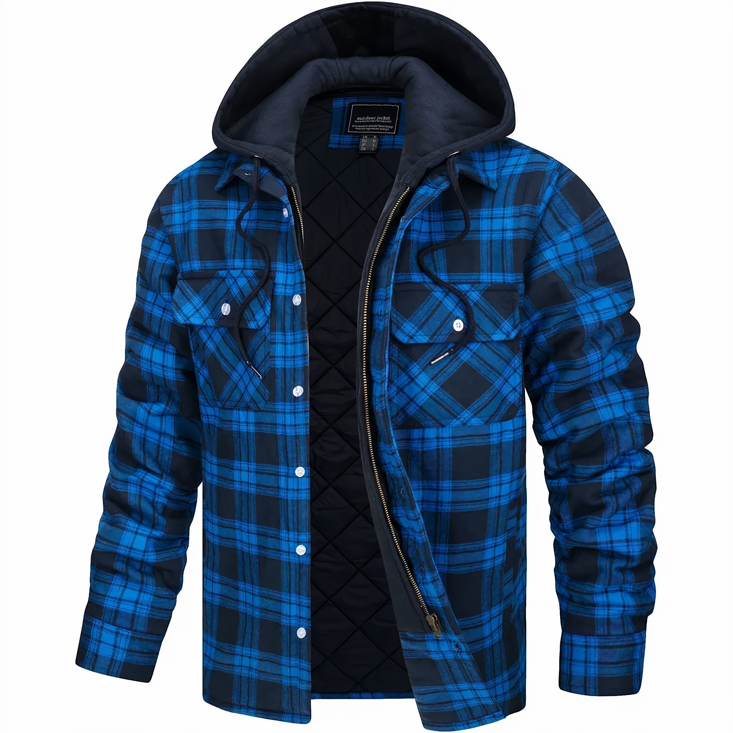 Leon | Herren Übergangsjacke mit kariertem Futter