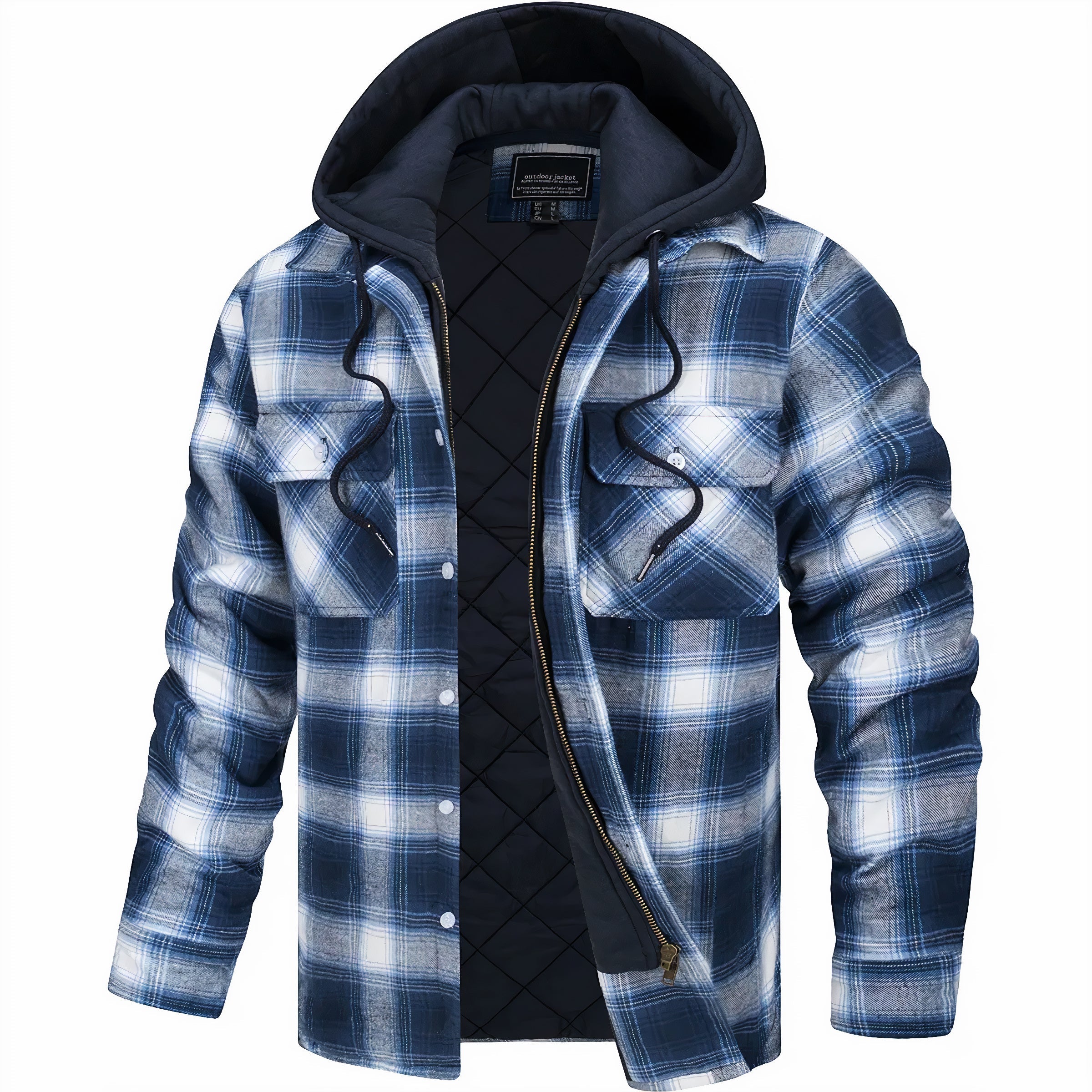 Leon | Herren Übergangsjacke mit kariertem Futter