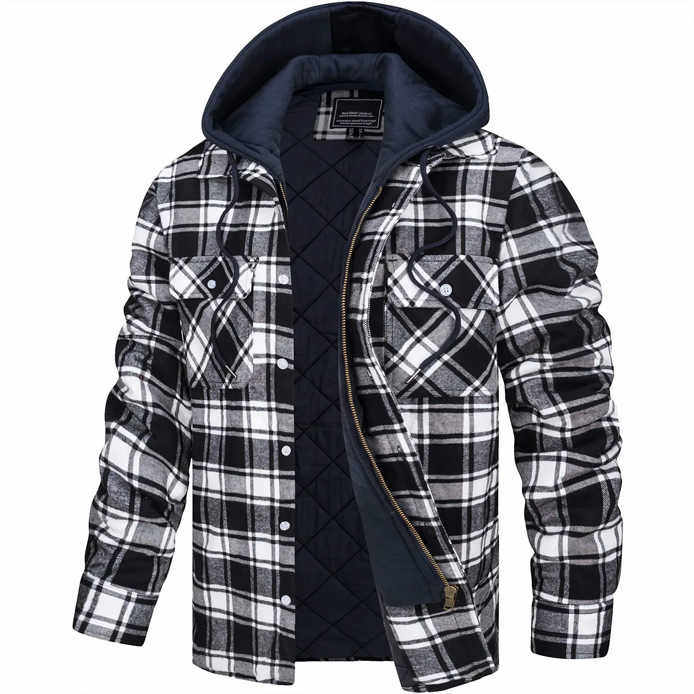 Leon | Herren Übergangsjacke mit kariertem Futter