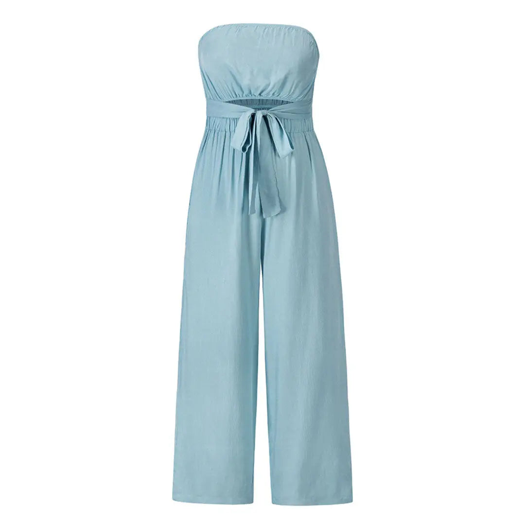 Nia - Trägerloser Weitbein-Jumpsuit