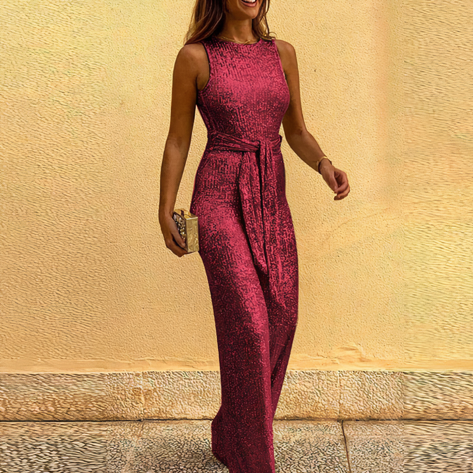 Lilly – Eleganter Glitzer-Jumpsuit für Damen