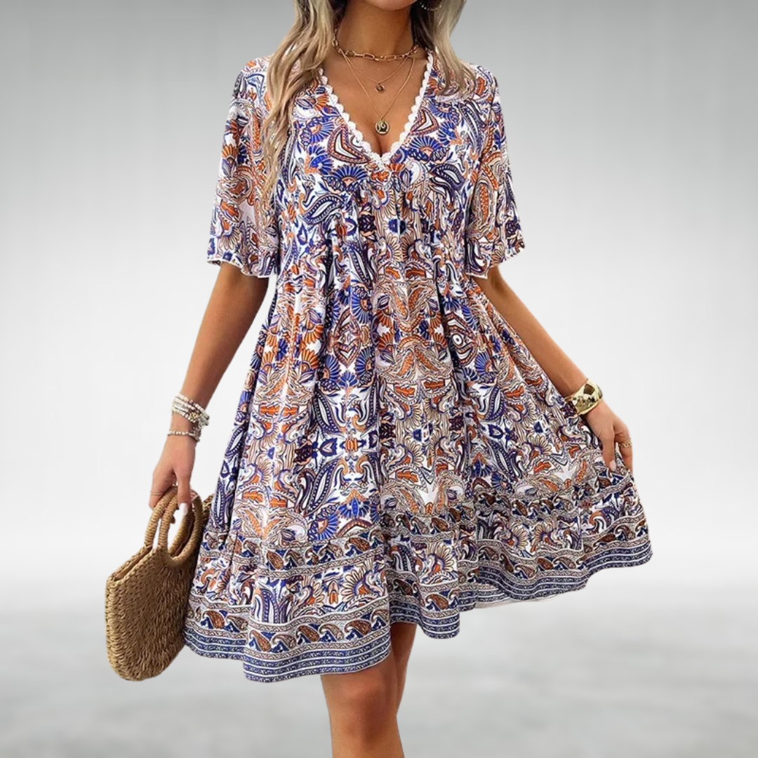 BohoSpirit – Boho Kleid mit V-Ausschnitt