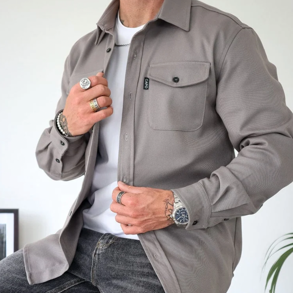 Minimalistische Herren-Hemdjacke