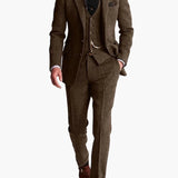 Herren Dreiteiliger Tweed Anzug – Stilvoller Anzug für elegante Anlässe und formelle Events