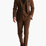 Herren Dreiteiliger Tweed Anzug – Stilvoller Anzug für elegante Anlässe und formelle Events