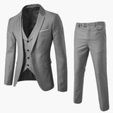 Herren 3-teiliges Slim Fit Business-Outfit – Stilvoller Anzug für formelle Anlässe, Hochzeiten und Büro