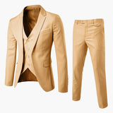 Herren 3-teiliges Slim Fit Business-Outfit – Stilvoller Anzug für formelle Anlässe, Hochzeiten und Büro