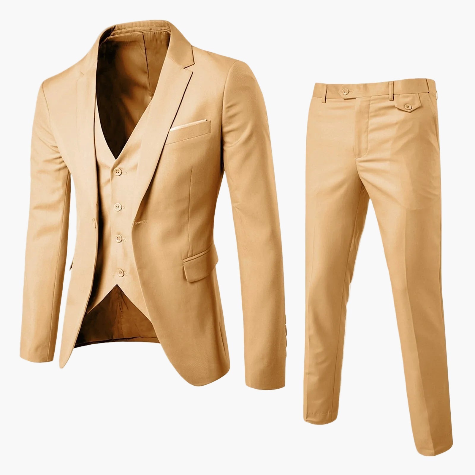Herren 3-teiliges Slim Fit Business-Outfit – Stilvoller Anzug für formelle Anlässe, Hochzeiten und Büro