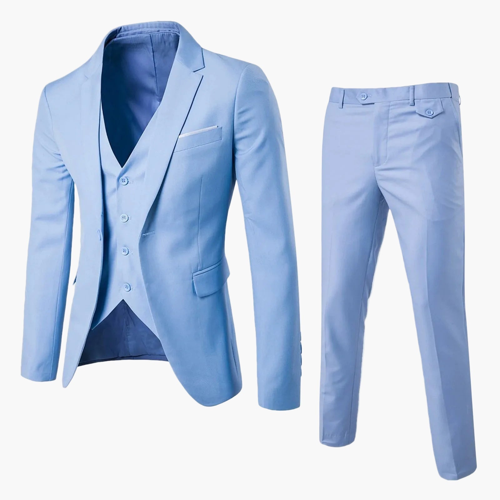 Herren 3-teiliges Slim Fit Business-Outfit – Stilvoller Anzug für formelle Anlässe, Hochzeiten und Büro