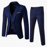 Herren 3-teiliges Slim Fit Business-Outfit – Stilvoller Anzug für formelle Anlässe, Hochzeiten und Büro