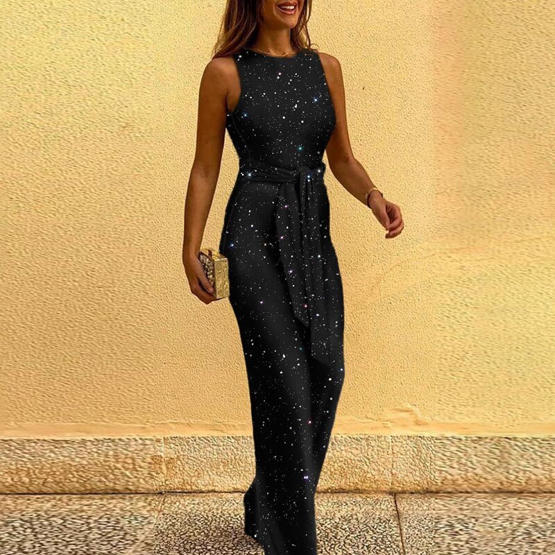Bibi – Ärmelloser Jumpsuit mit Pailletten