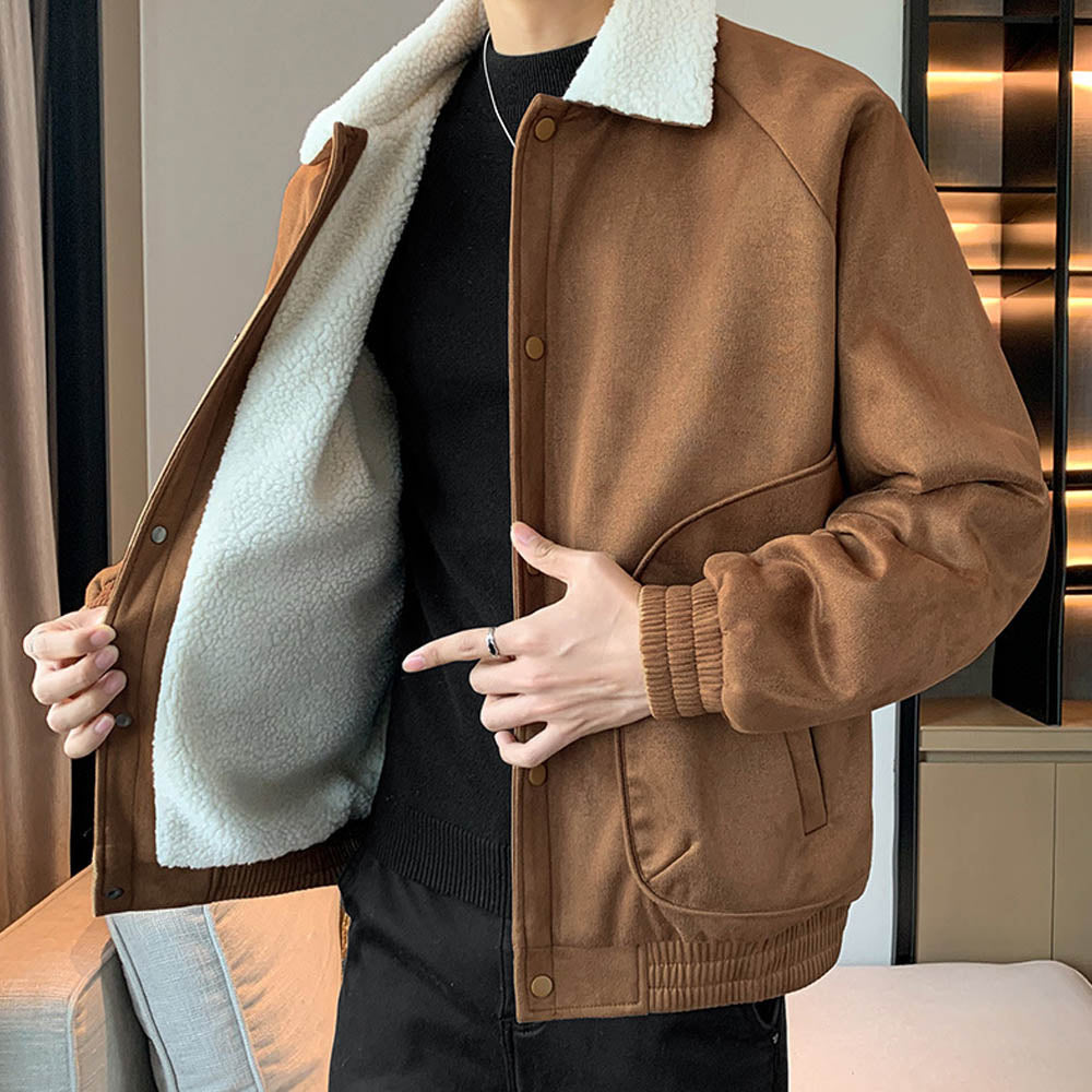 Herrenjacke – Kunstpelzkragen