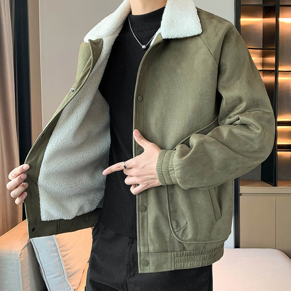 Herrenjacke – Kunstpelzkragen