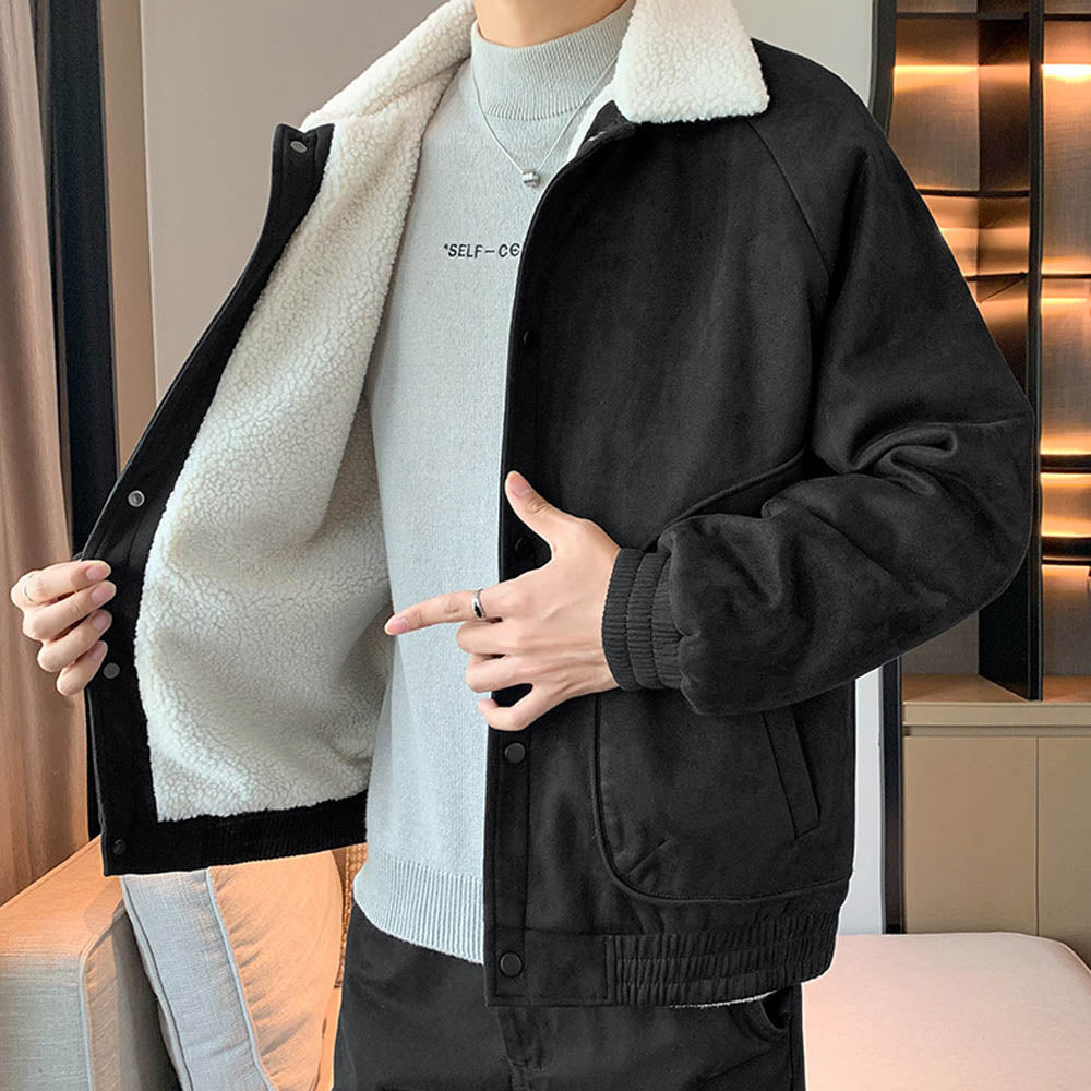 Herrenjacke – Kunstpelzkragen