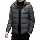 Warme - Herren-Daunenjacke mit Kapuze