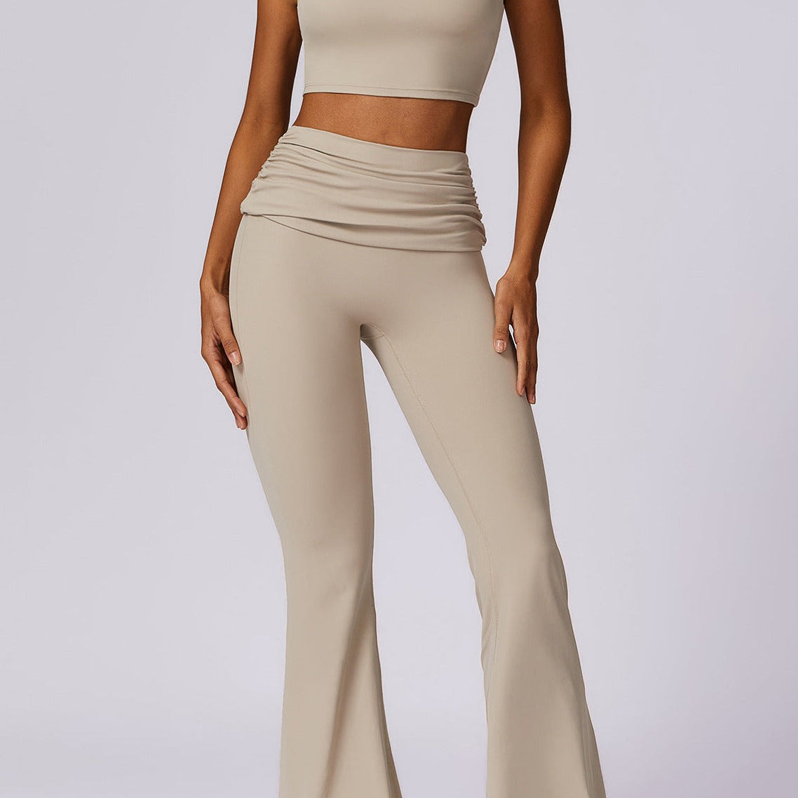 Elvira - High-Waist Leggings mit Raffung