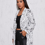 Gemusterter Damenblazer – Locker und Stilvoll