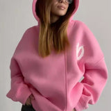 Oversized Hoodie mit abstraktem Rückendruck – Urban, Cozy & Ausdrucksstark