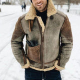 Funktionale – Herren-Pilotenjacke mit Lammfell