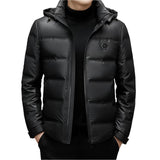 Warme - Herren-Daunenjacke mit Kapuze