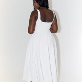 Bella | Elegantes Maxikleid A-Linie mit breiten Trägern – Schwarz, Weiß, Mintgrün
