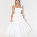 Bella | Elegantes Maxikleid A-Linie mit breiten Trägern – Schwarz, Weiß, Mintgrün