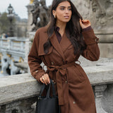 Molly – Kunstwildleder Trenchcoat