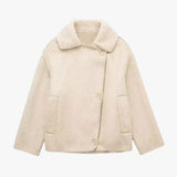 Kiara - Kunstleder Fleece Jacke