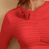 Clothilde – Rückenfreies Maxikleid mit langen Ärmeln