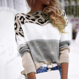 Stephanie | Damenpullover mit Leopardenmuster aus Strick