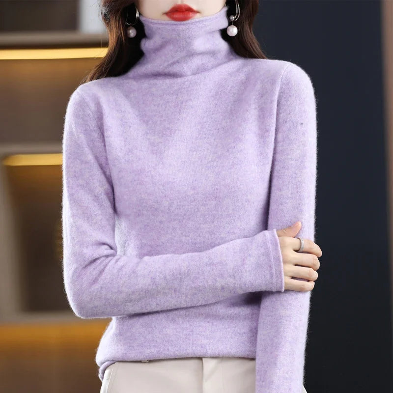 MERINA | Strickpullover mit Woll-Rollkragen