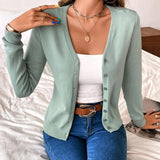 Dione | Elegante und Leichte Damenstrickjacke mit Knopfdetails